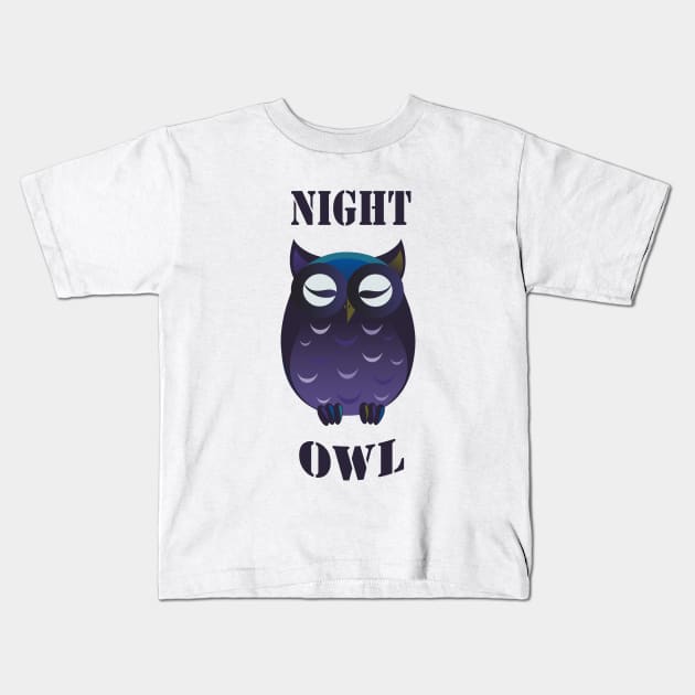 night owl Kids T-Shirt by carismashop